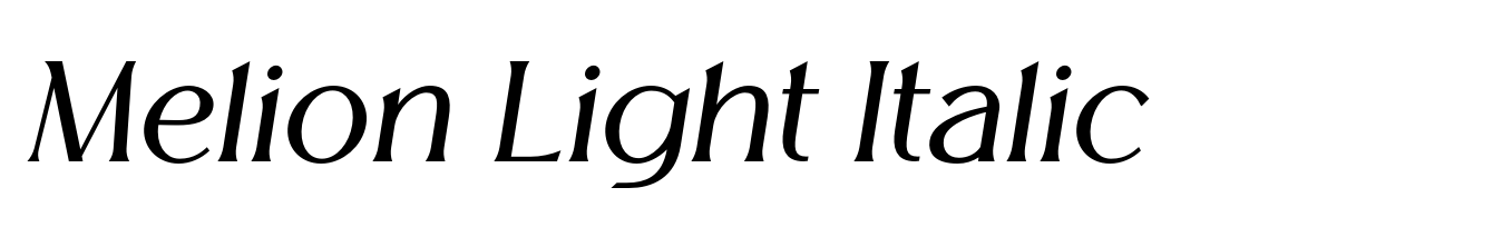 Melion Light Italic